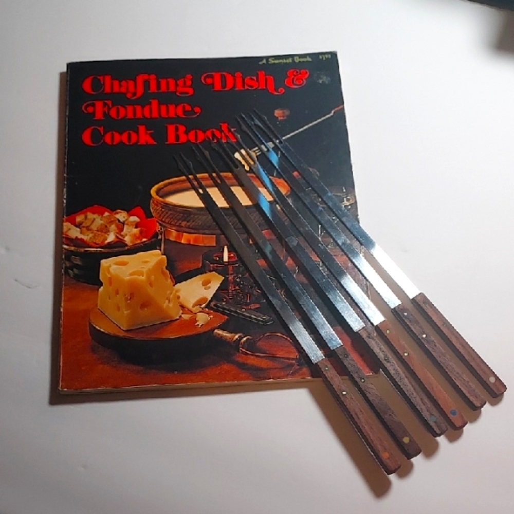 Vintage Fondue Forks and Cookbook